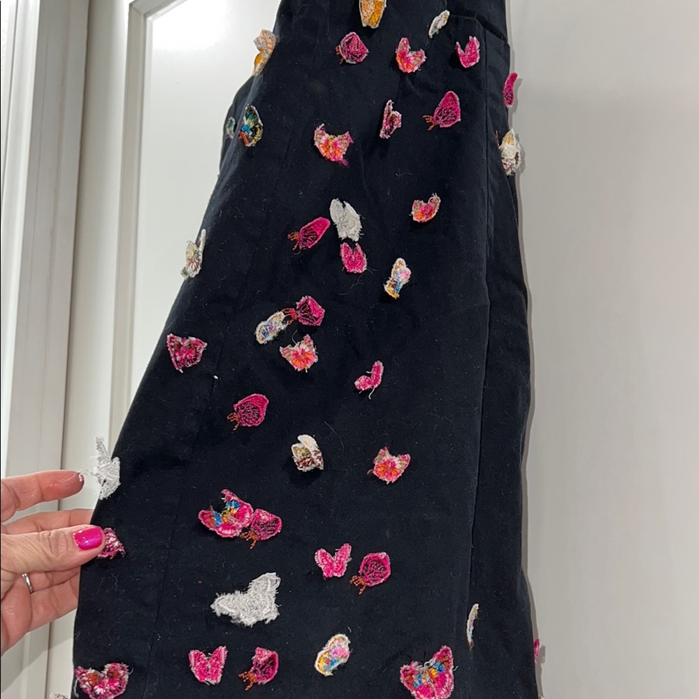 Floral Black Mini Dress plus size - Picture 3 of 5